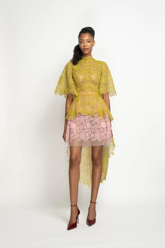 Chartreuse Smita Lace Top