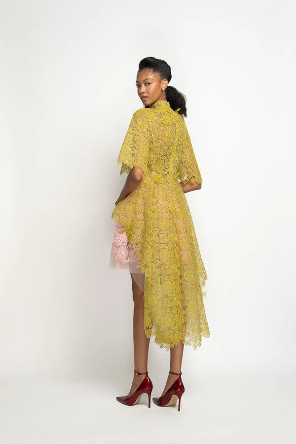 Chartreuse Smita Lace Top