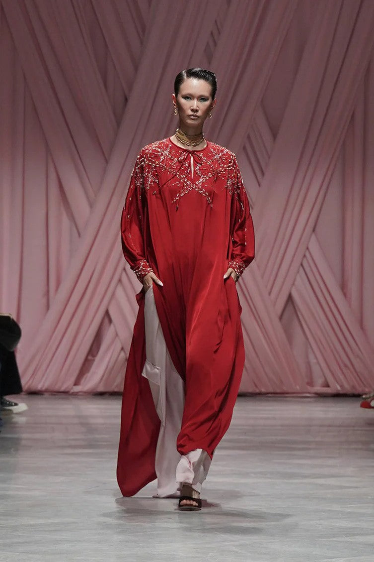 Sindoor Satin Crepe Kurta