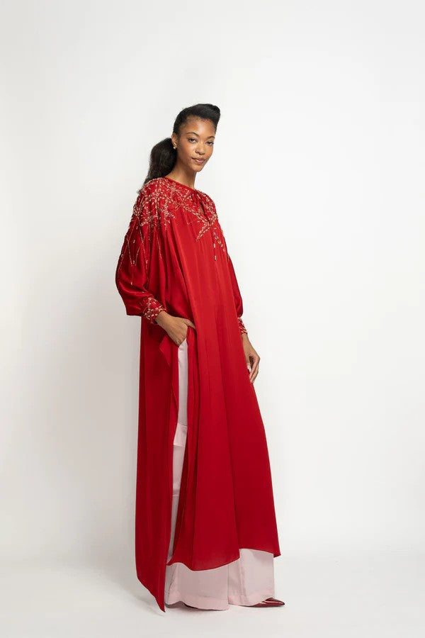 Sindoor Satin Crepe Kurta