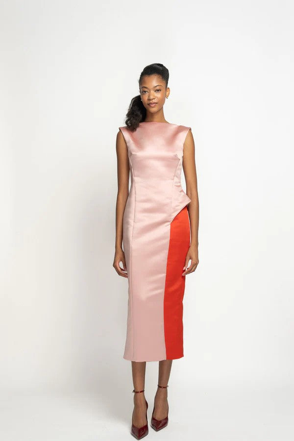 Blossom Satin Sheath Dress