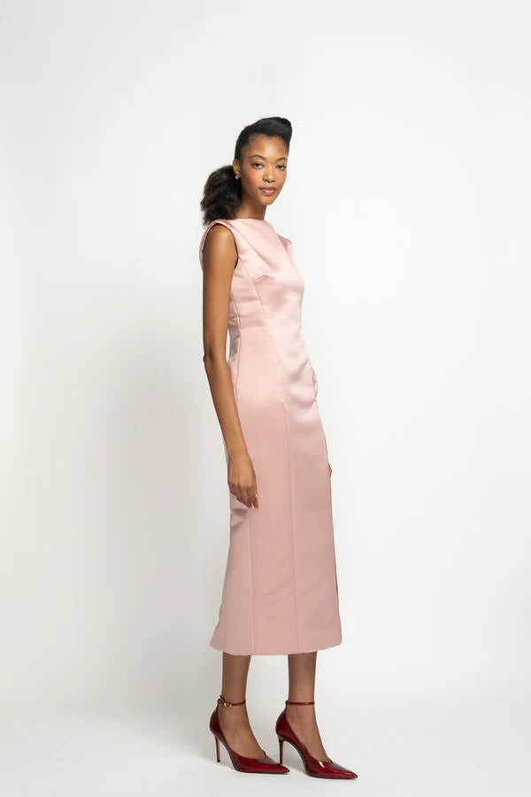 Blossom Satin Sheath Dress