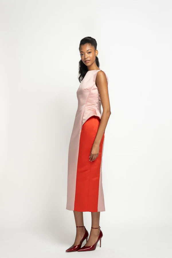 Blossom Satin Sheath Dress