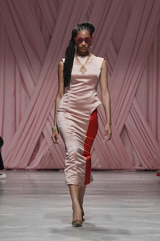 Blossom Satin Sheath Dress