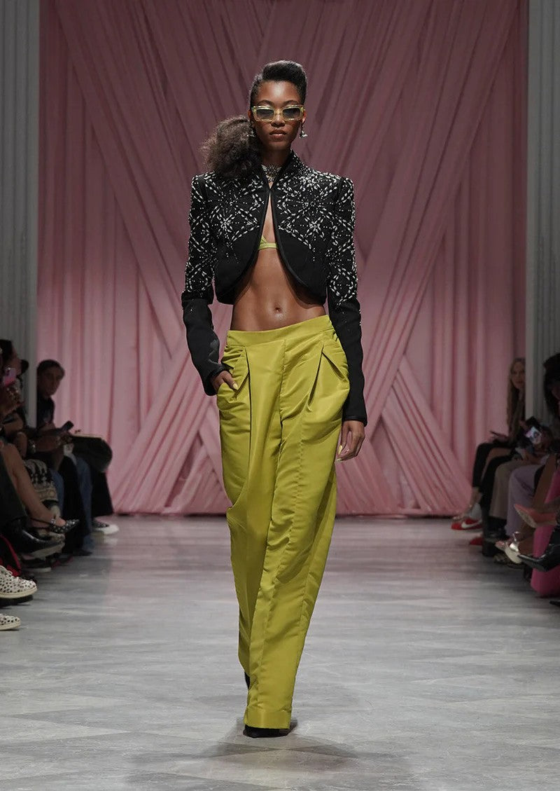 Onyx Cady Cropped Jacket