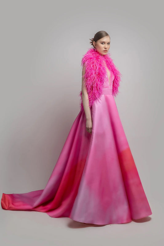 Sleeveless A-Line Gown