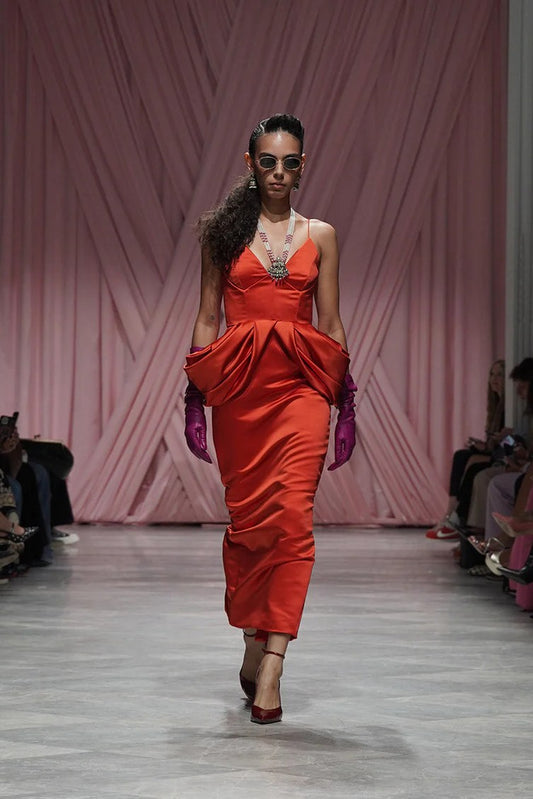 Sindoor Satin Sheath Dress