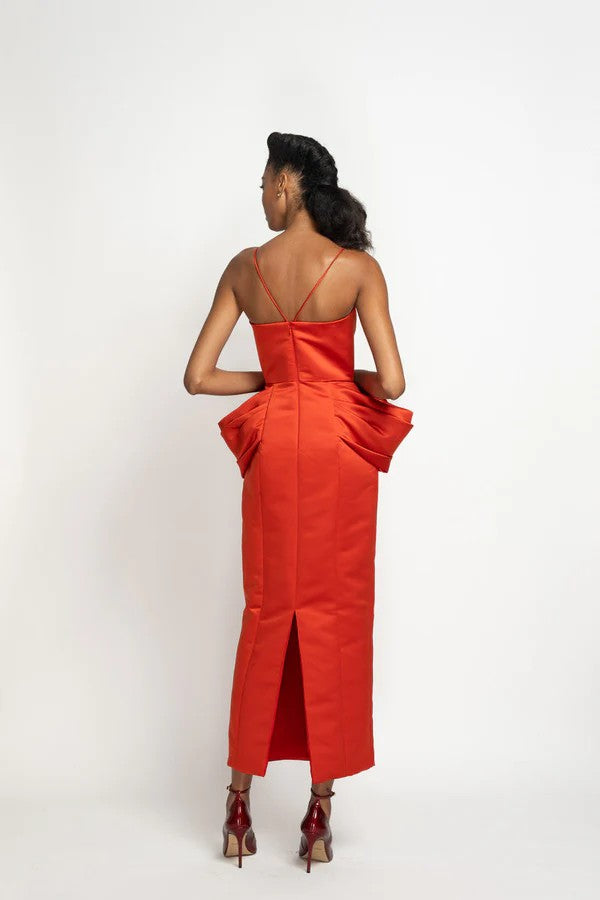 Sindoor Satin Sheath Dress