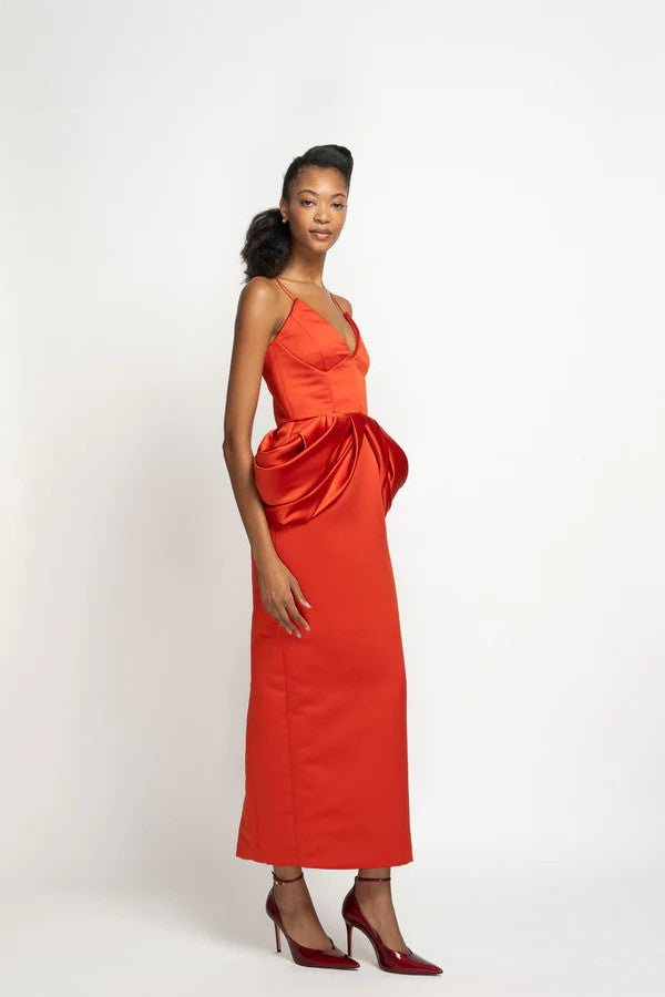 Sindoor Satin Sheath Dress