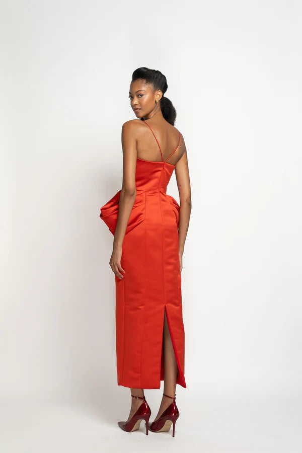 Sindoor Satin Sheath Dress