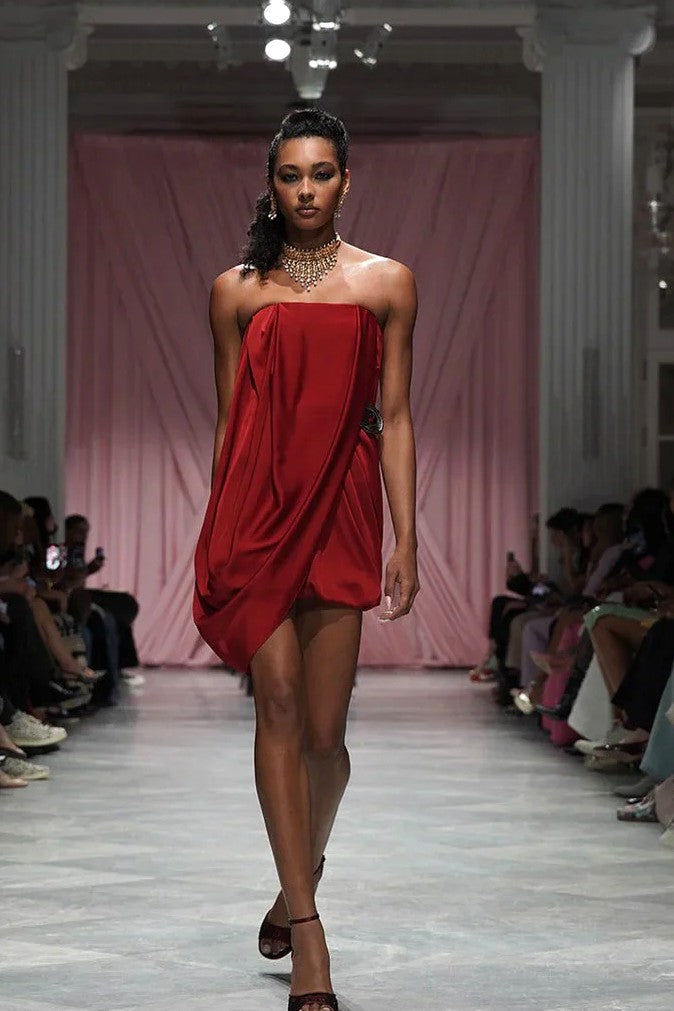 Sindoor Mini Sari Dress