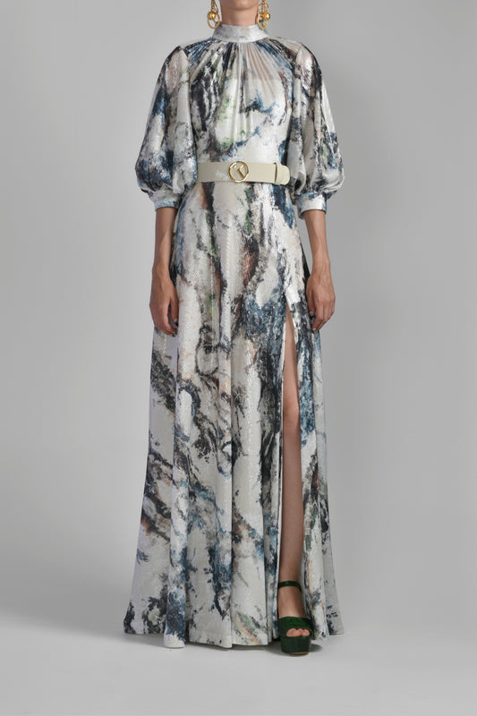 Sequin Muslin Gown