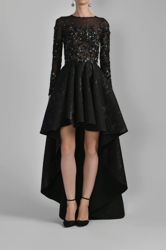 Sequin High-Low Dress