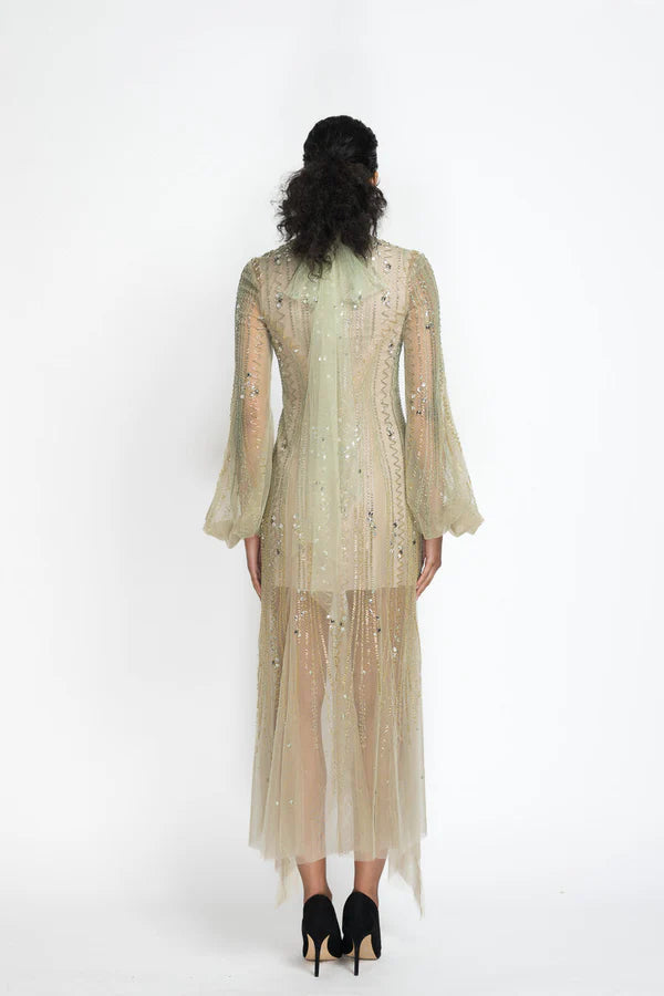 Seafoam Green Soft Tulle Cocktail Dress