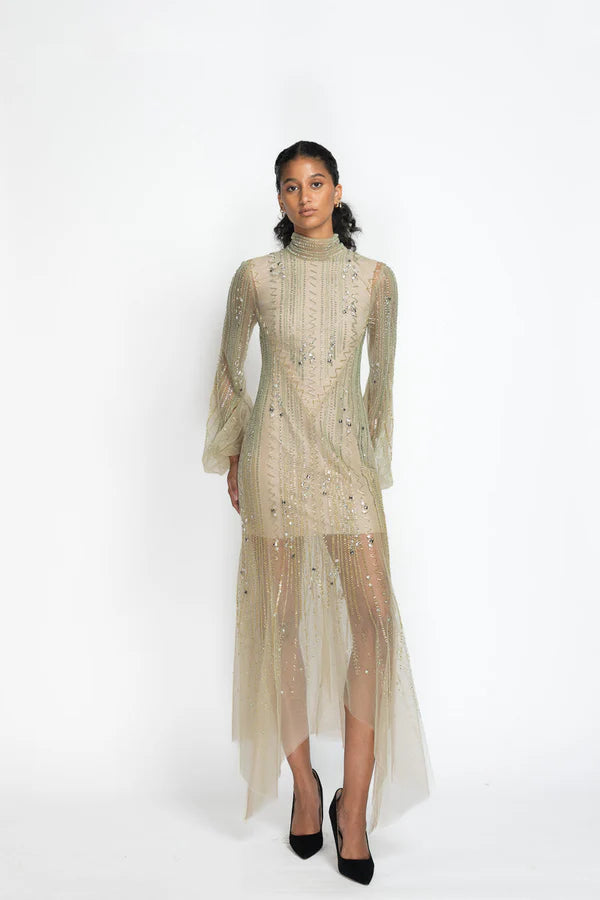 Seafoam Green Soft Tulle Cocktail Dress