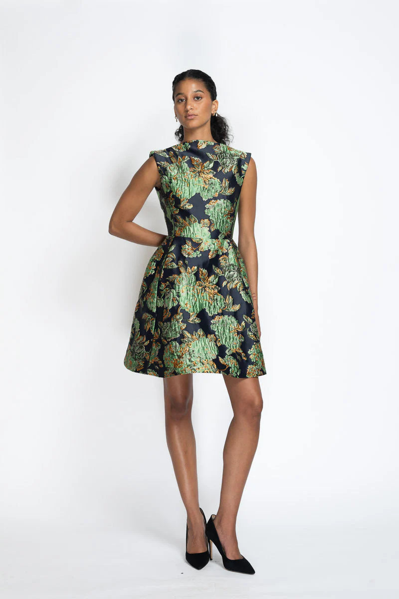 Gilded Grove Jacquard Bell Dress