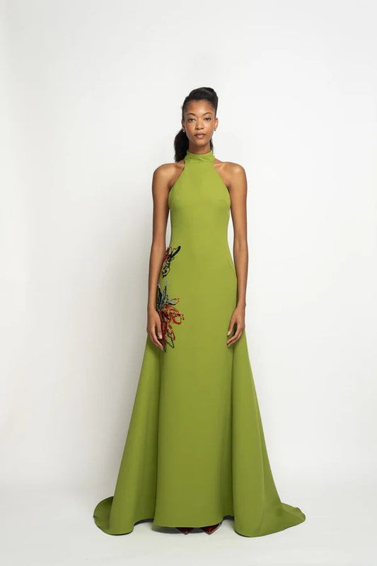 Olive Cady Halterneck Gown