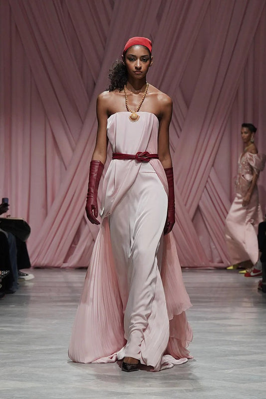 Blossom Satin Crepe Sari Gown