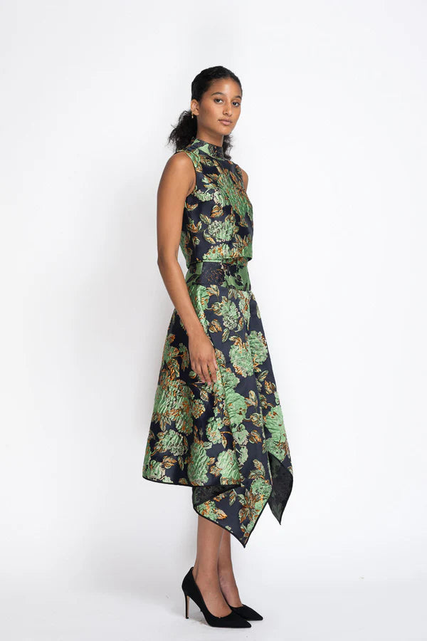 Gilded Grove Jacquard Canopy Skirt