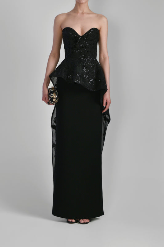 Strapless Canton Crepe Gown