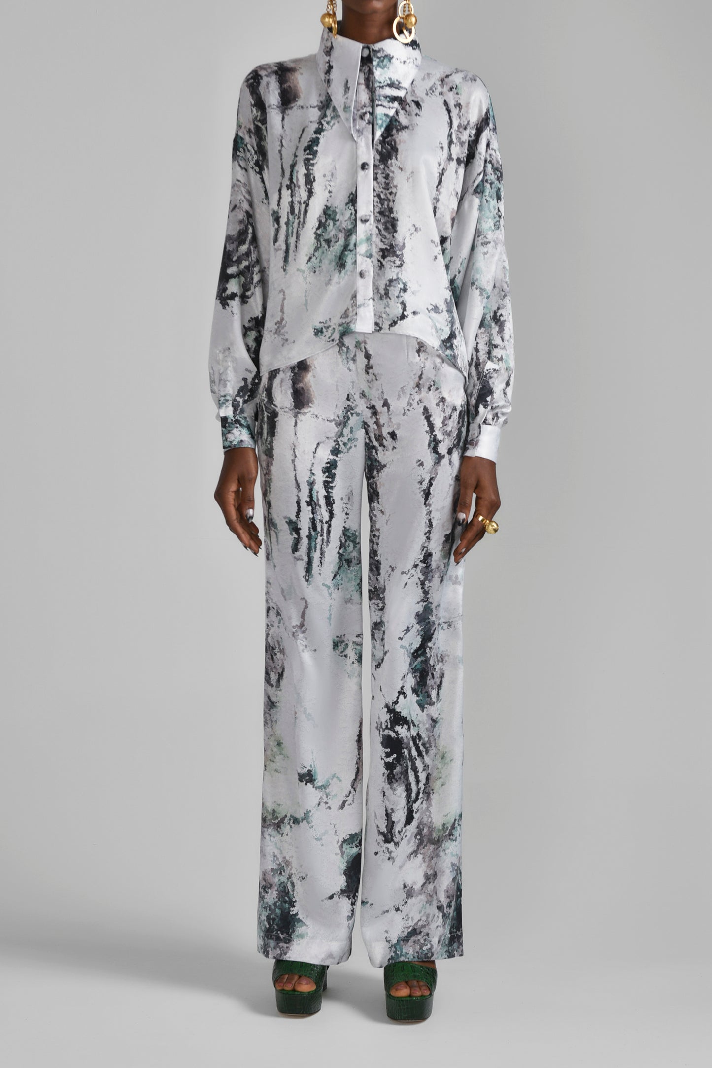 Silk Shirt with Pants
