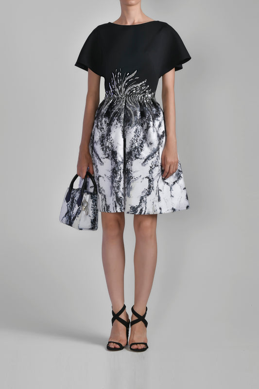 Printed Satin Dress