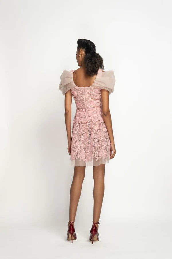 Blossom Pink Smita Lace Moulded Top