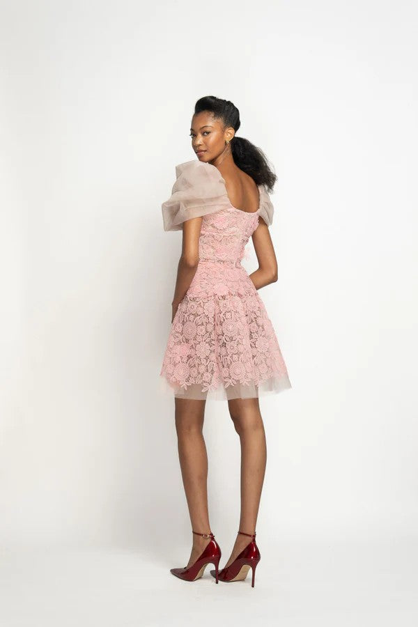 Blossom Pink Smita Lace Moulded Top