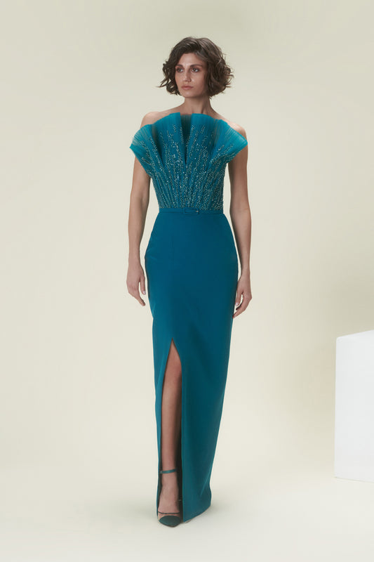 Structured Embellished Gown