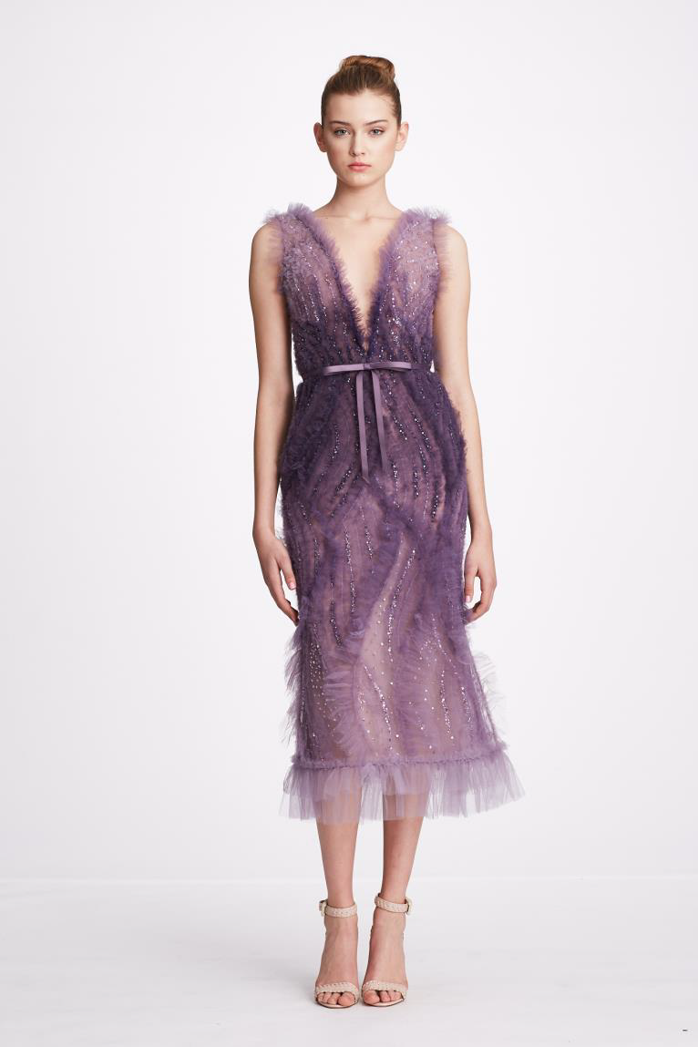 Embellished Sleeveless Organza Midi Dress