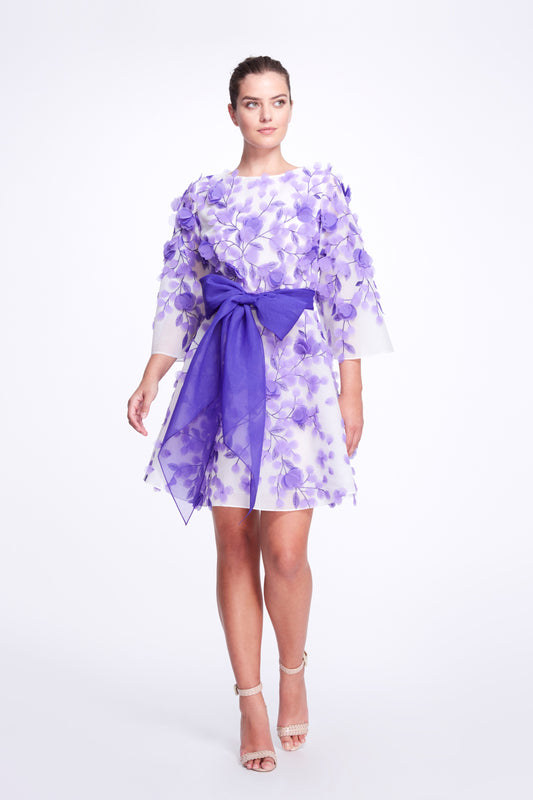 High Neck Organza Cocktail Dress