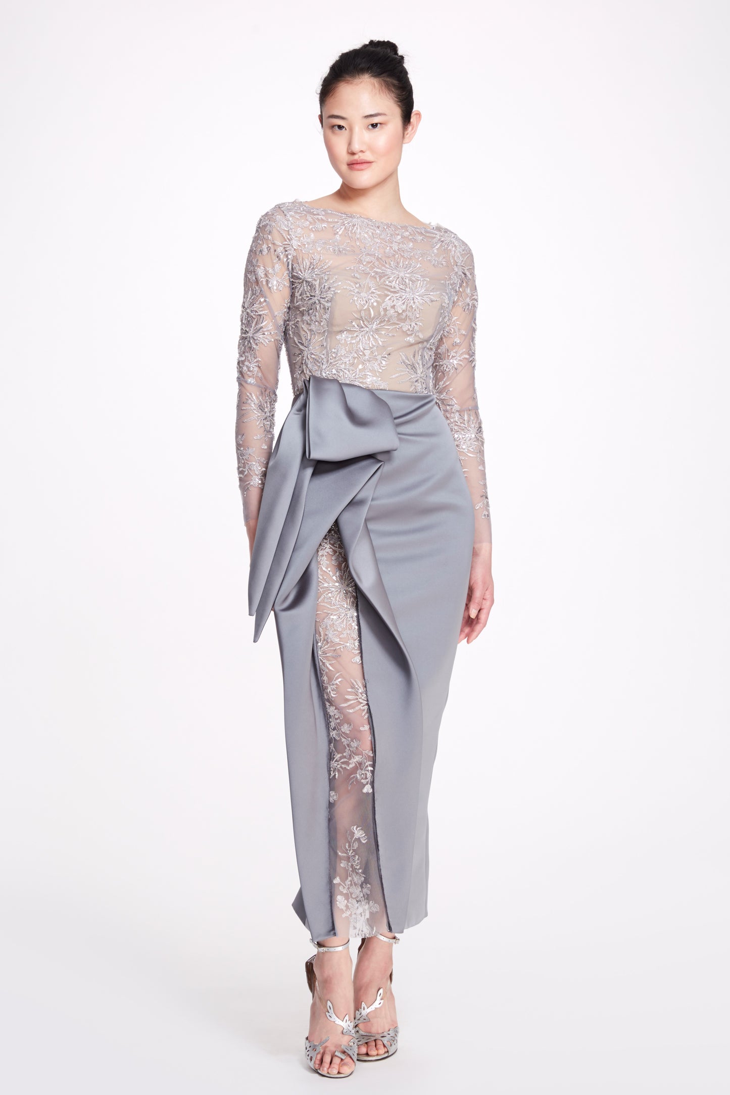 Embellished Long Sleeve Dress