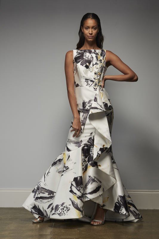 Sleeveless Mikado Gown