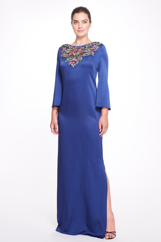 Floral Appliquéd Gown
