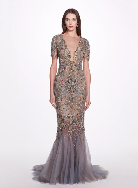 Fitted Crystal Gown