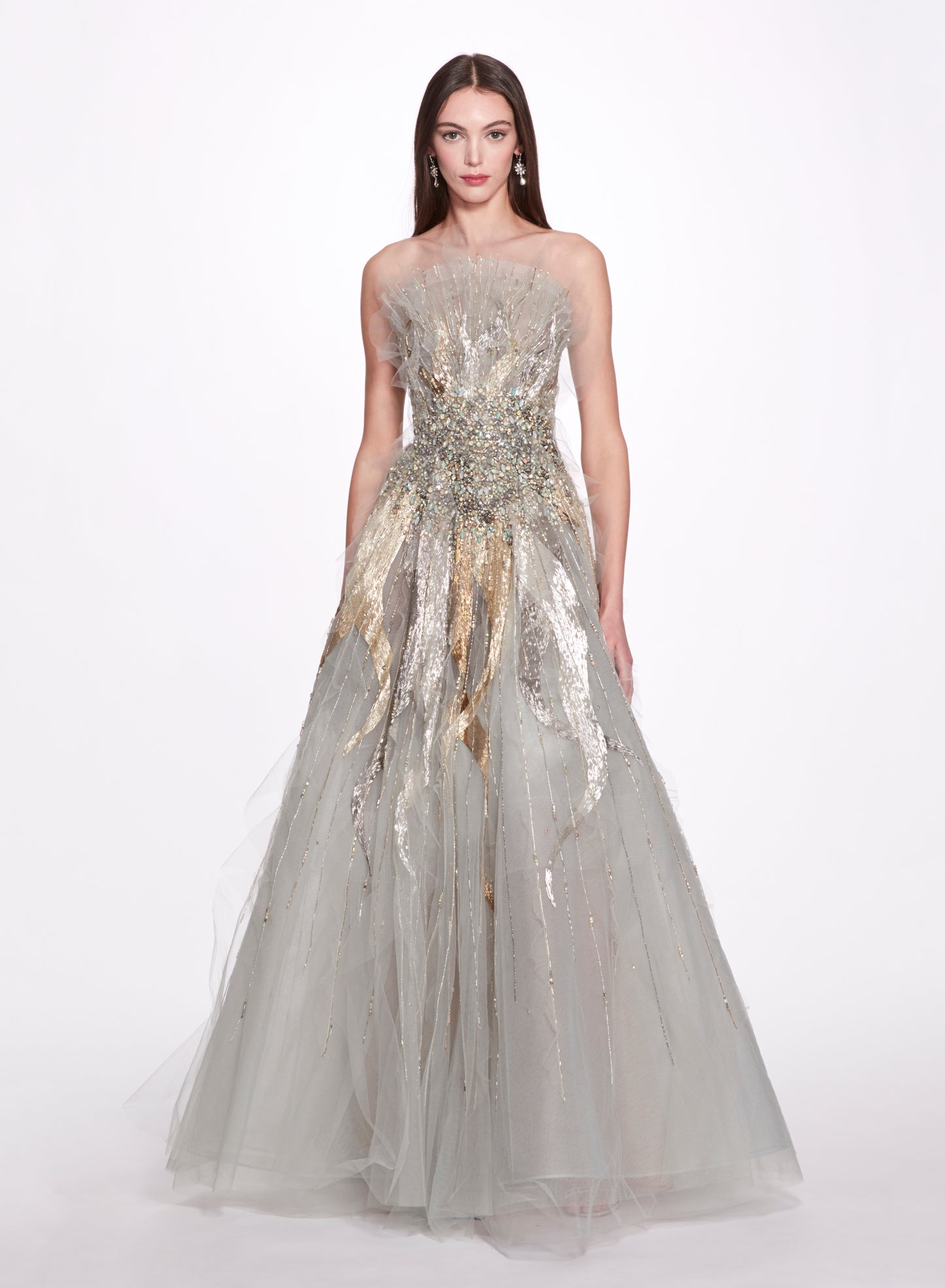 Tulle Strapless Gown