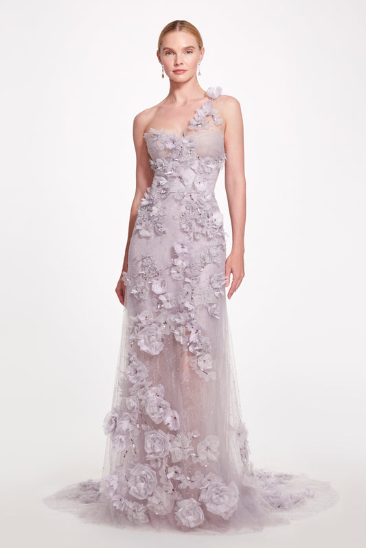 Fit and Flare Illusion Tulle Gown
