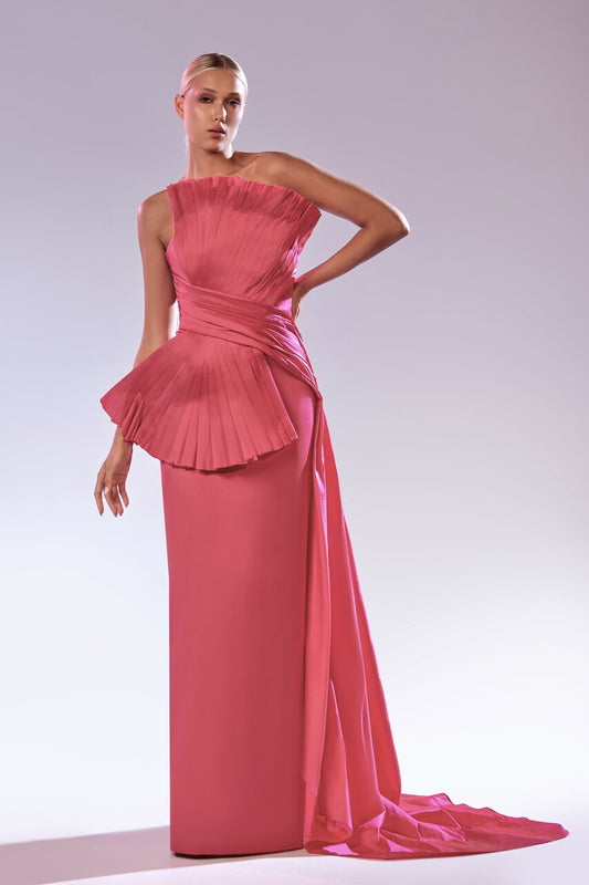 Strapless Taffeta Gown