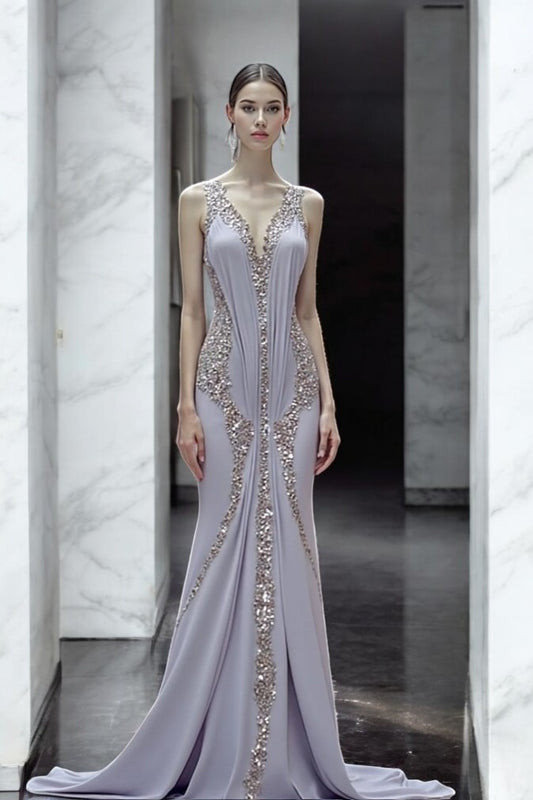 Sleeveless Flared Gown