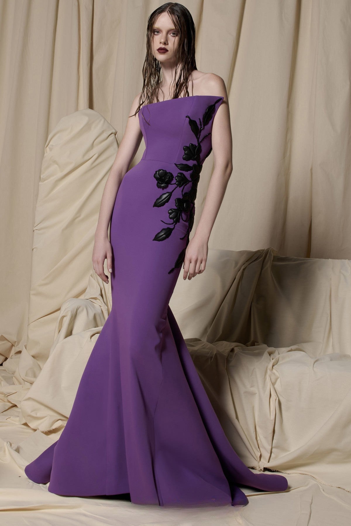 Strapless Petal Gown