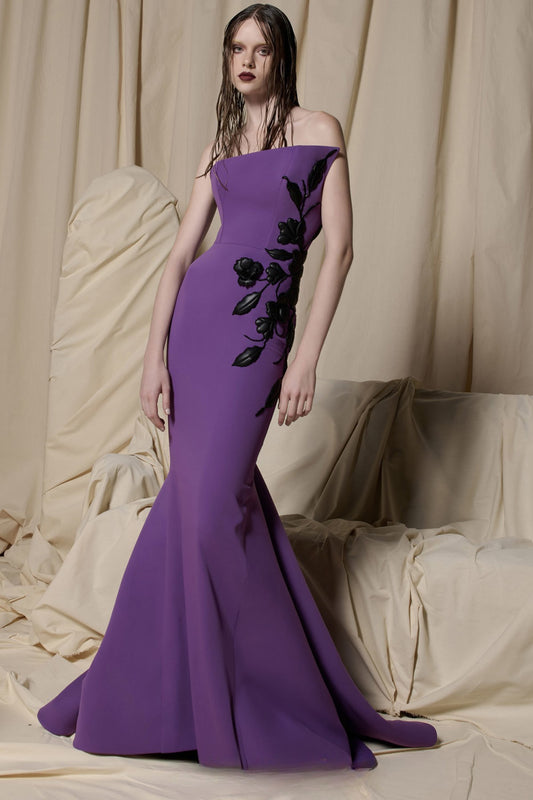 Strapless Petal Gown