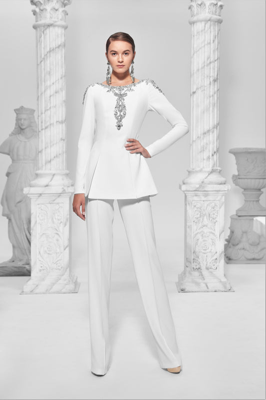 Long Sleeve Embellished Top and Pants