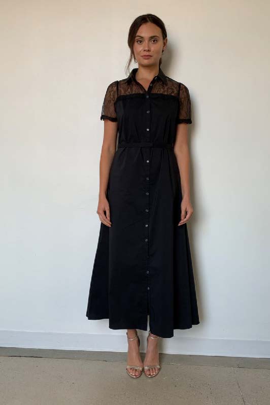 Short Sleeve Collared Shirt Dress