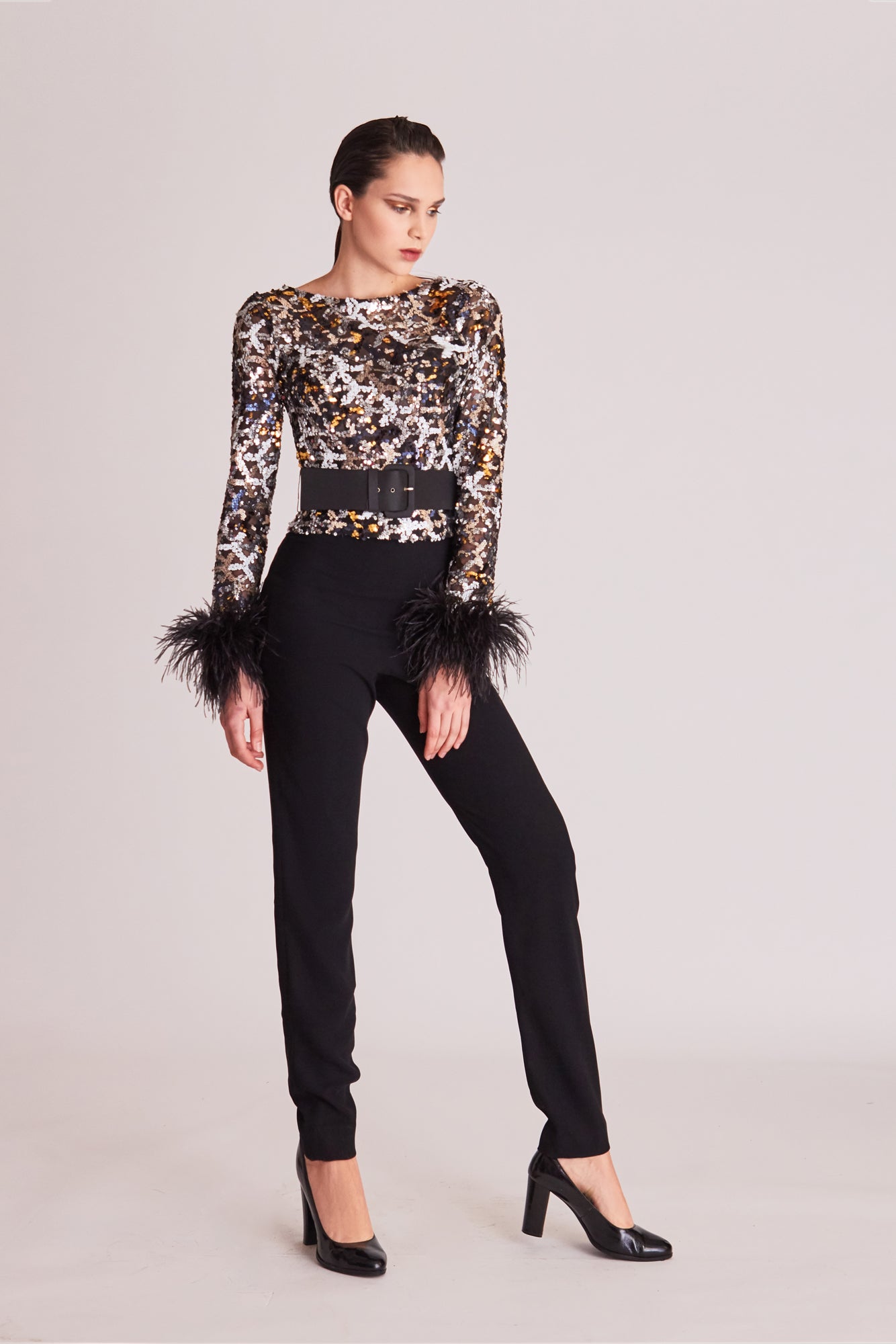 Long Sleeve Top and Slim Pants