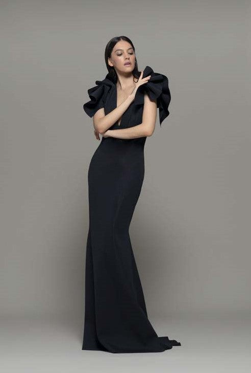 Acuapesa Plunging Neck Gown