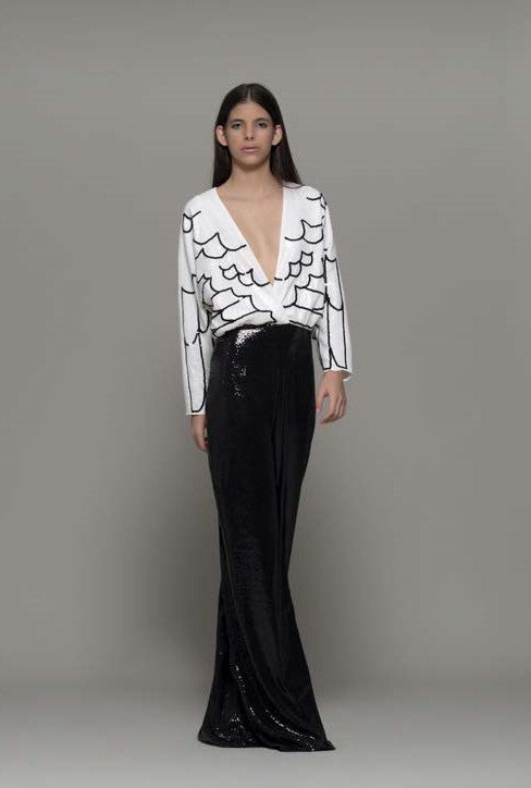 Albonese Long Sleeve Gown