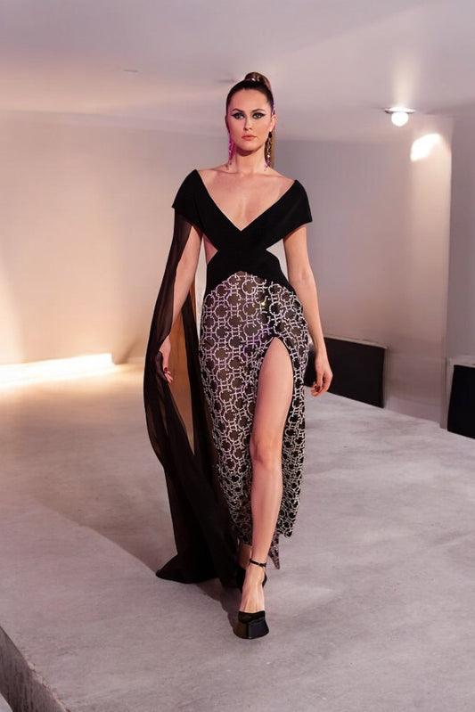 Cross Over Shawl Dress