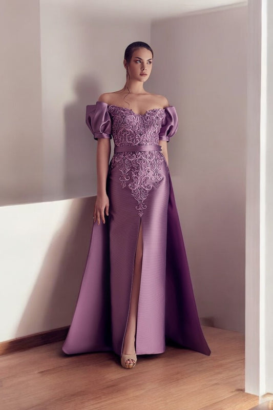 Valery Off- Shoulder A-Line Gown