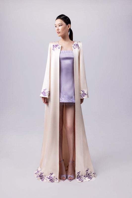 Italian Crepe Dress with Kaftan