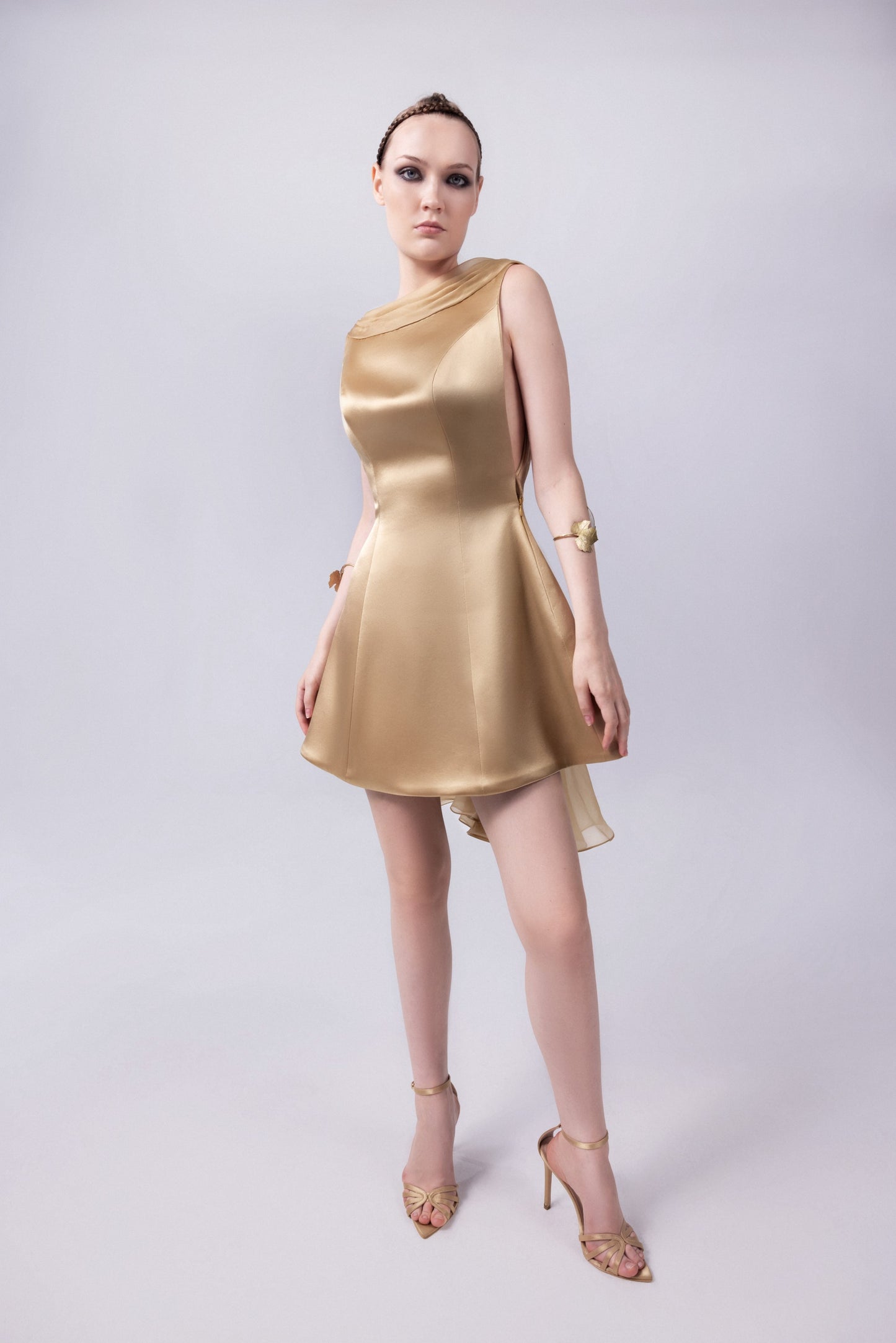 Crepe and Organza Dress